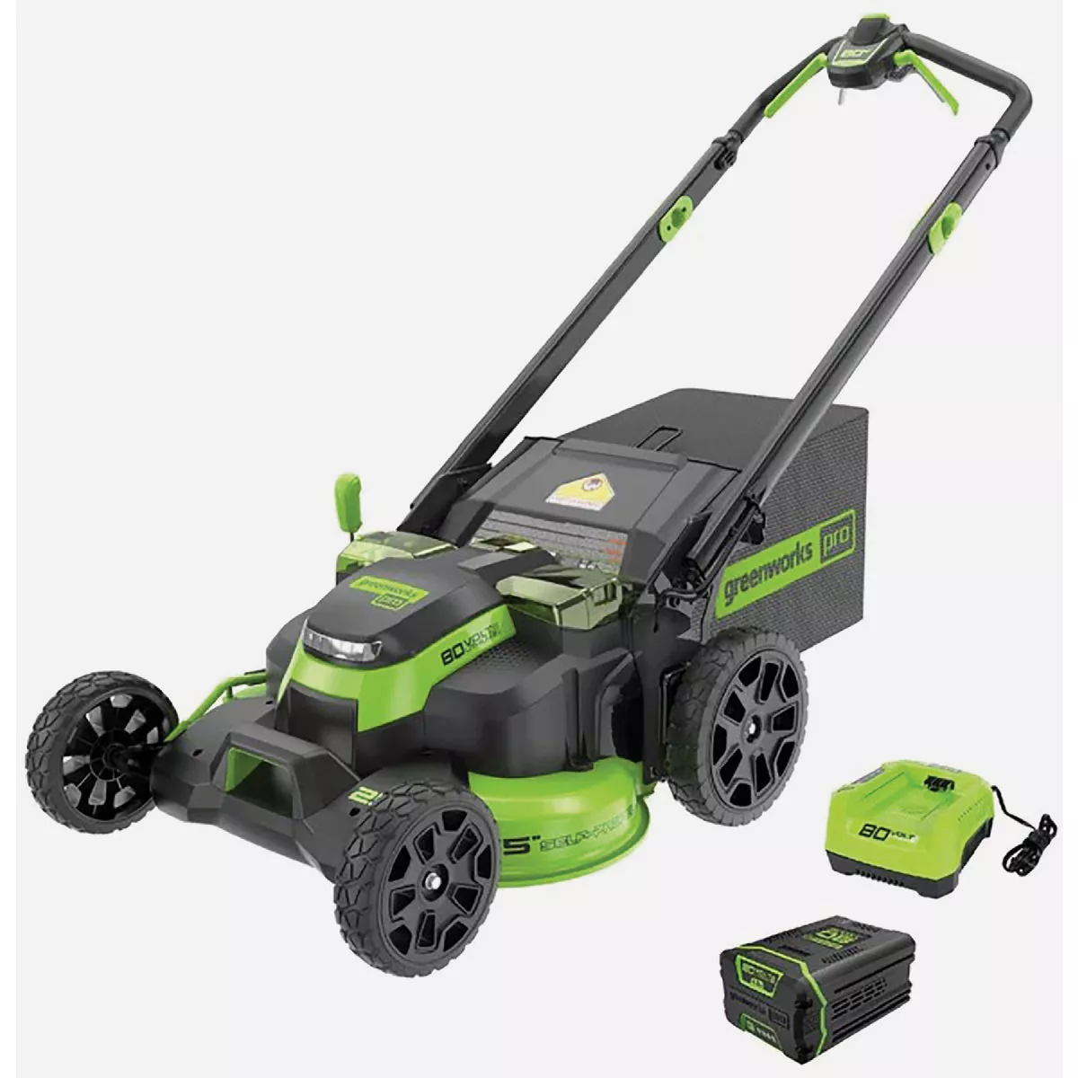 Greenworks 80V 25 In. Dual Blade Lawnmower with Battery & Charger