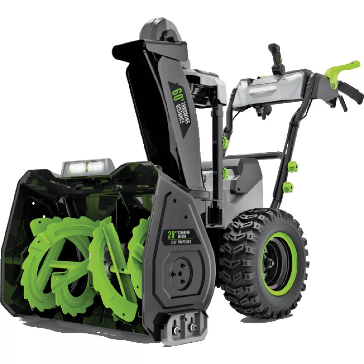 EGO POWER+ 28 In. Two-Stage Self-Propelled Brushless Cordless Snow Blower with (2) 12.0 Ah Batteries & Charger