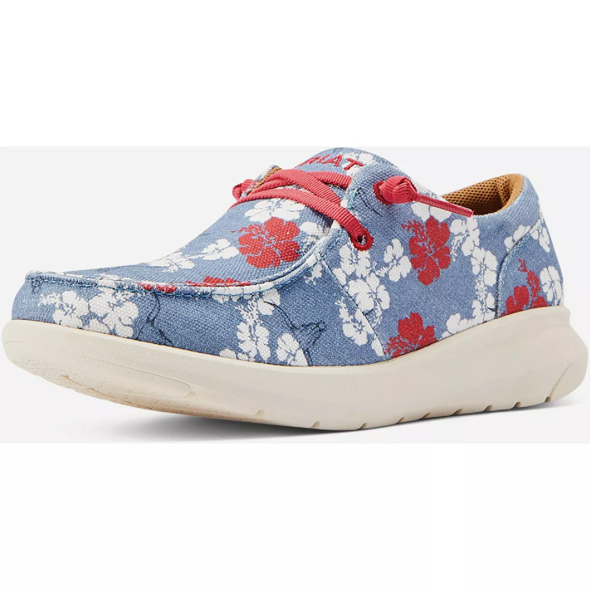 Ariat Women's Red White And Blue Pareau Print Hilo Western Aloha Shoe, Size 6.5 Medium