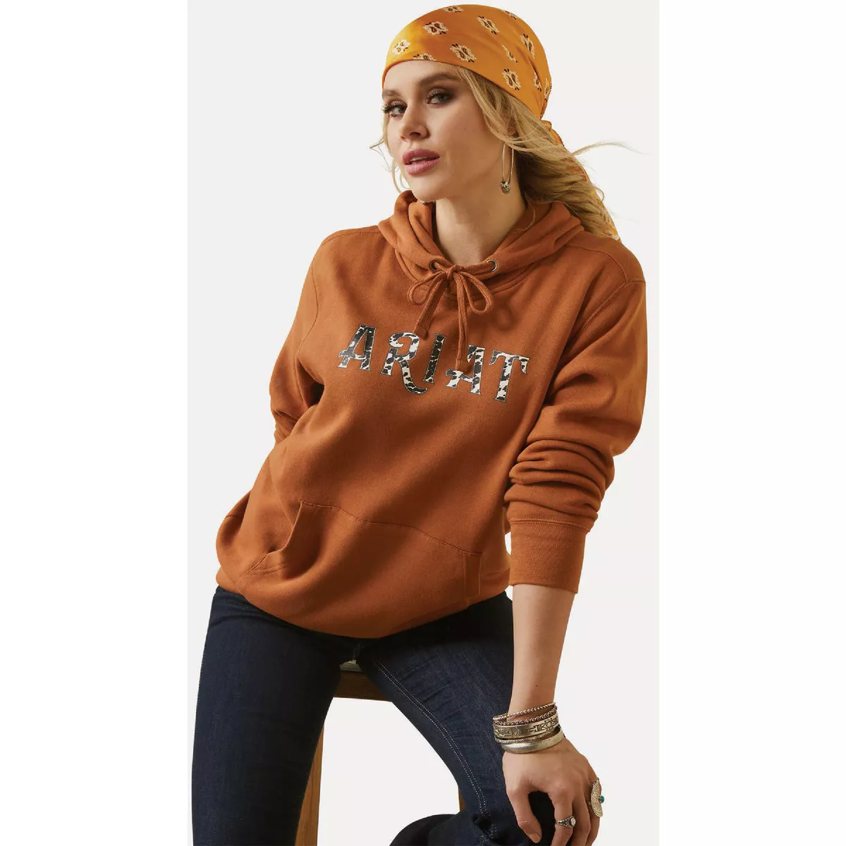 Ariat Women's 2X Regular REAL Cow Hyde Hoodie