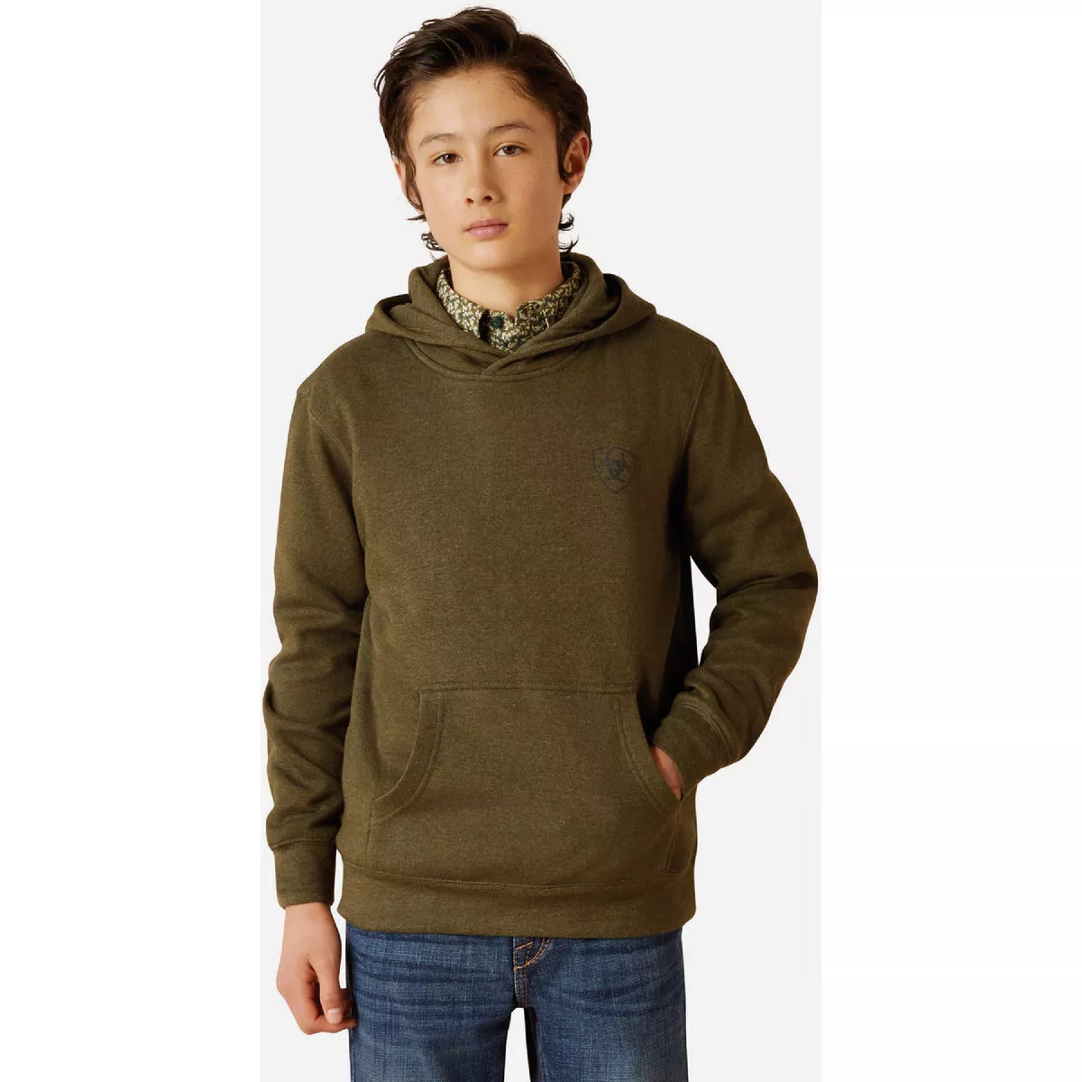 Ariat Kid's S Brine Olive Faded Hoodie