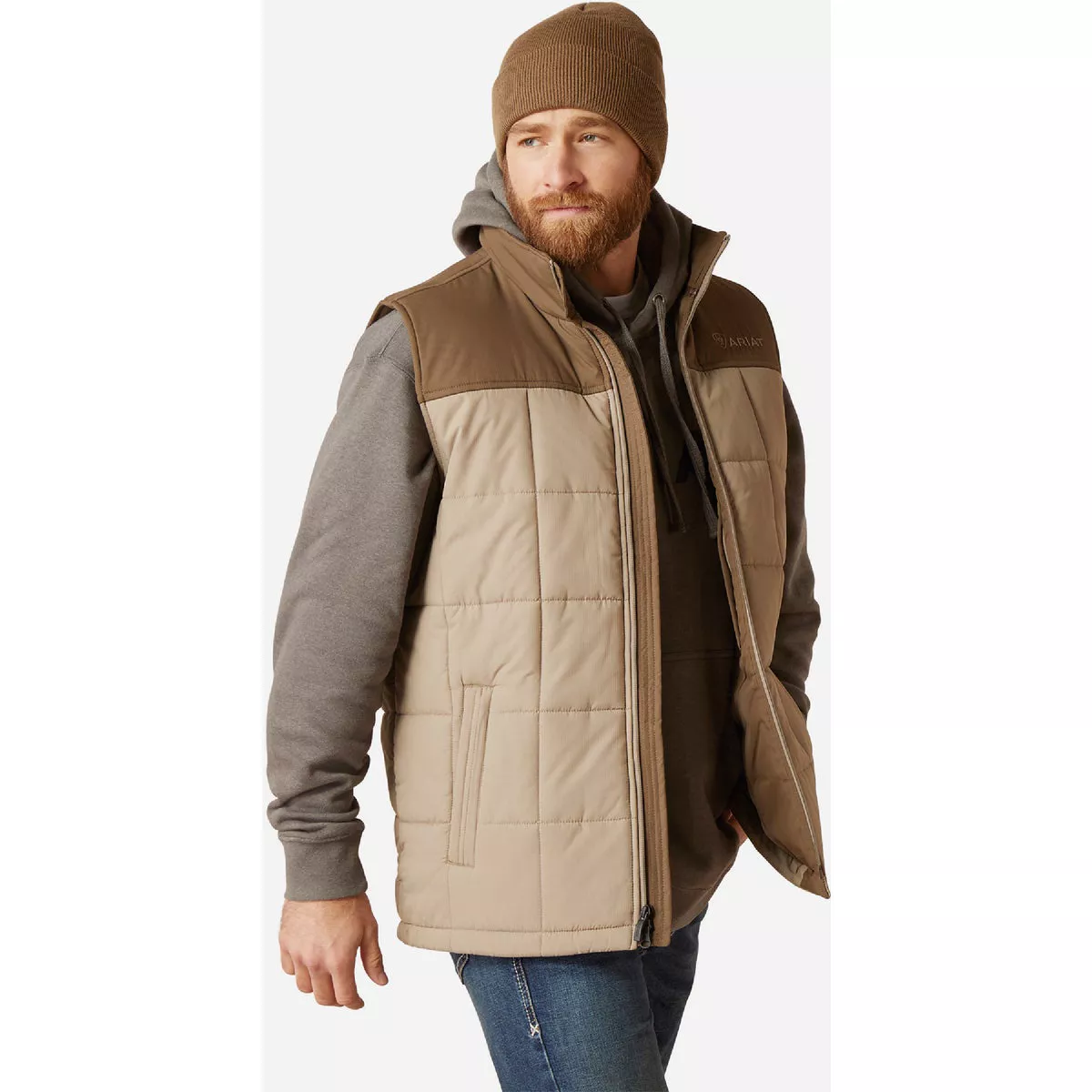 Ariat Men's S Regular Brindle/Major Brown Crius Insulated Vest
