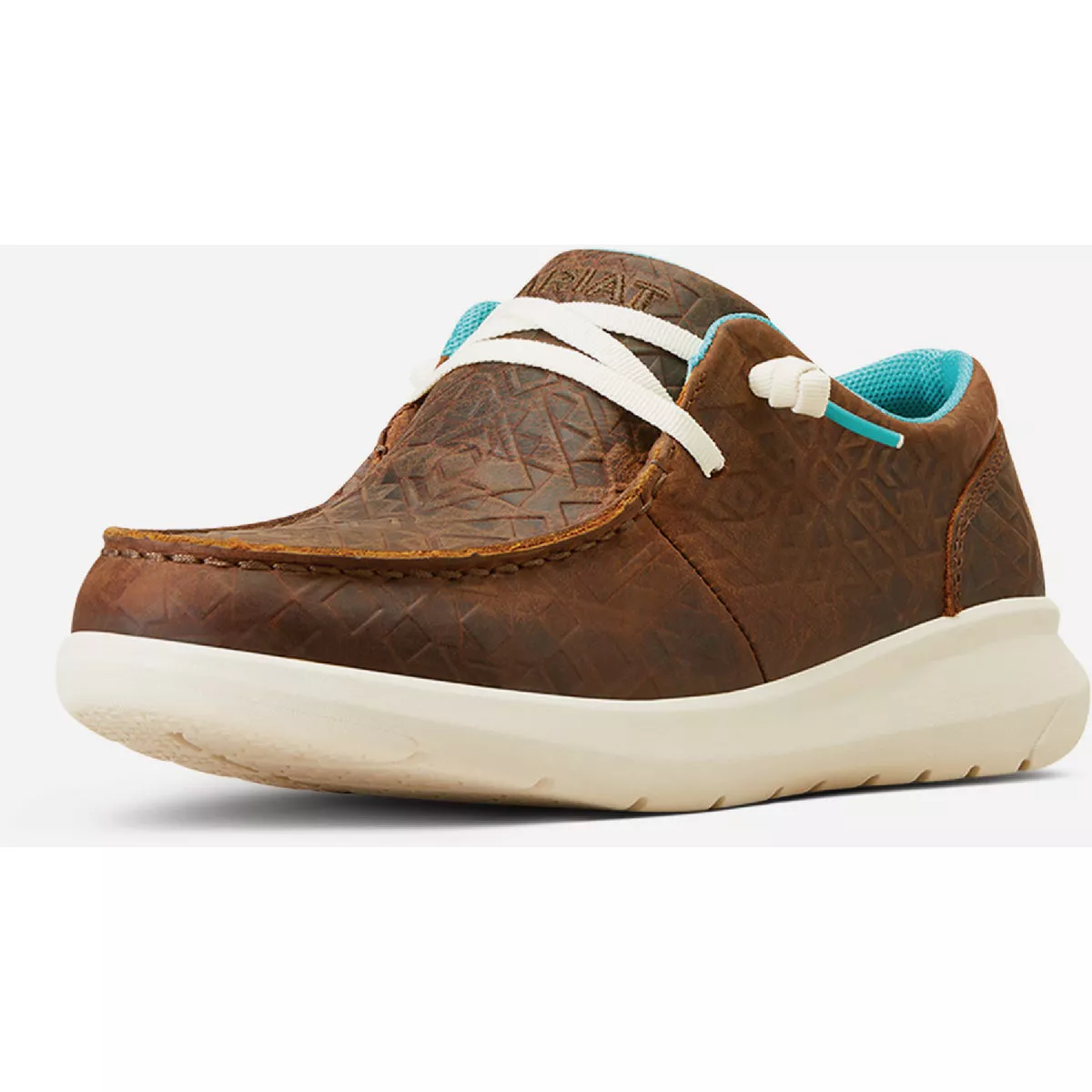 Ariat Women's Brown Blanket Emboss Hilo Shoe, Size 8 Medium