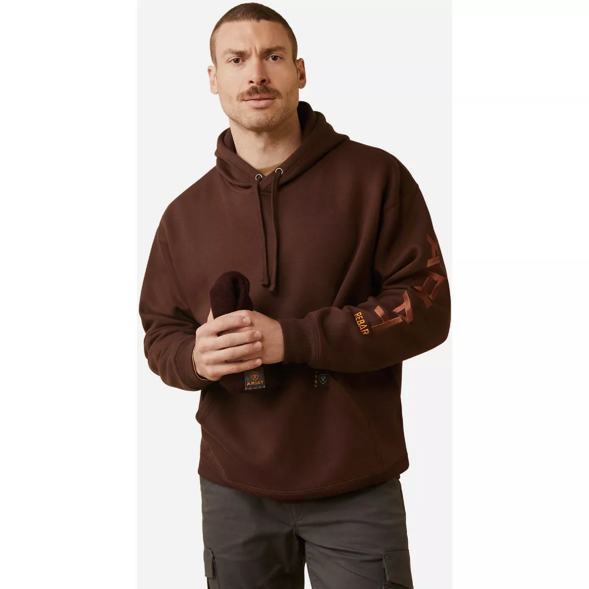 Ariat Men's XL Tall Coffee Bean/Caramel Cafe Rebar Graphic Hoodie