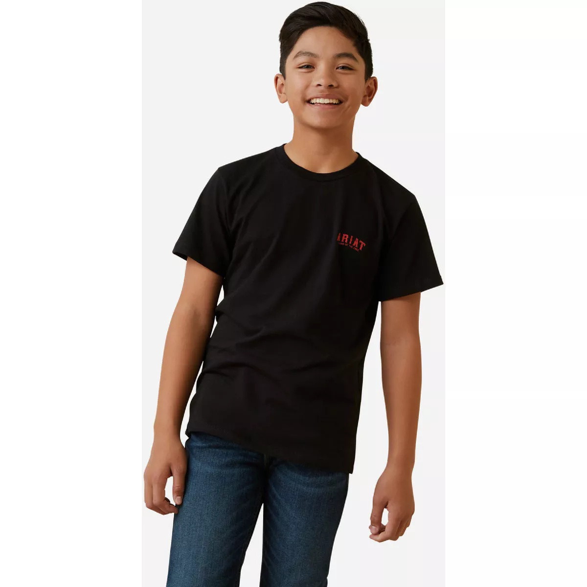 Ariat Kid's M Black Western Vertical Flat T-Shirt