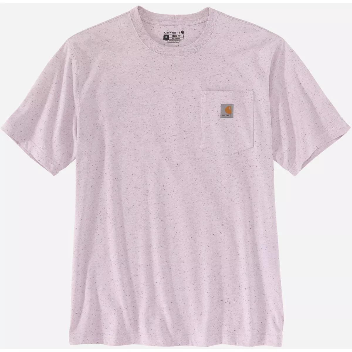 Carhartt Men's 2XL Regular Amethyst Fog Nep Heavyweight Short Sleeve Pocket T-Shirt, Loose Fit