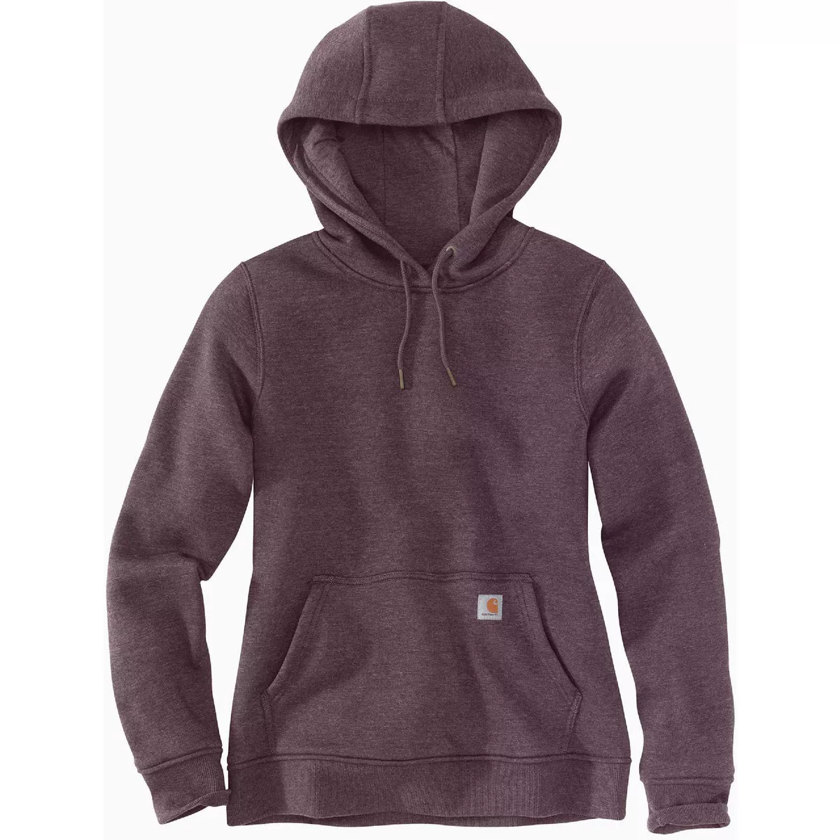 Carhartt Women's Medium Regular Blackberry Heather Midweight Pullover Hooded Sweatshirt, Relaxed Fit