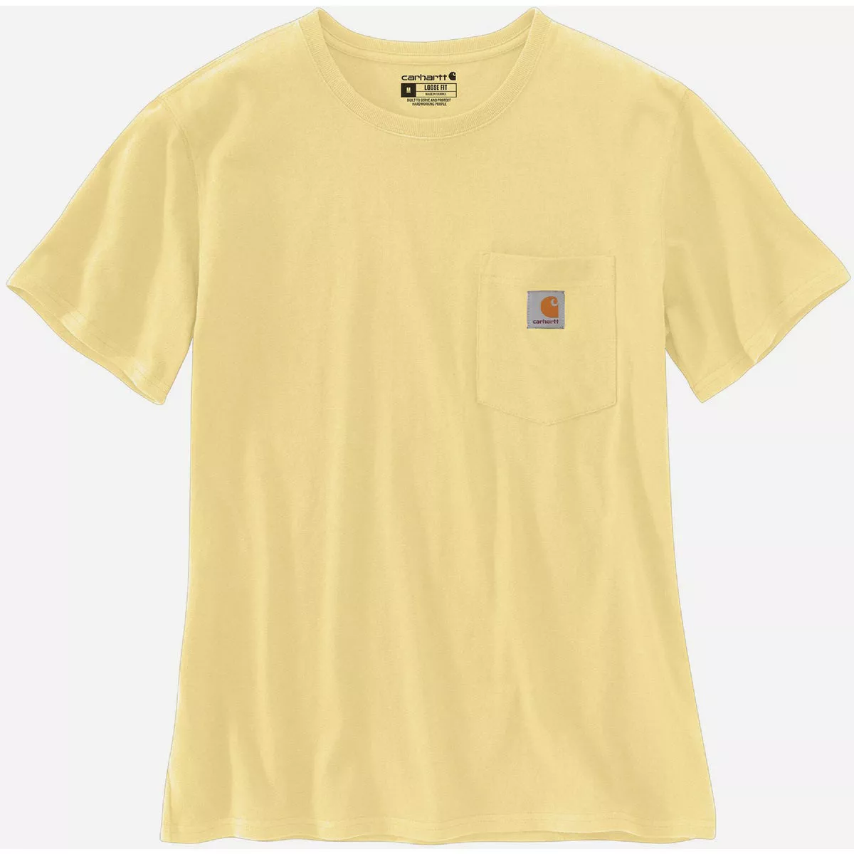 Carhartt Women's XL Regular Pale Sun Heavyweight Short Sleeve Pocket T-Shirt, Loose Fit