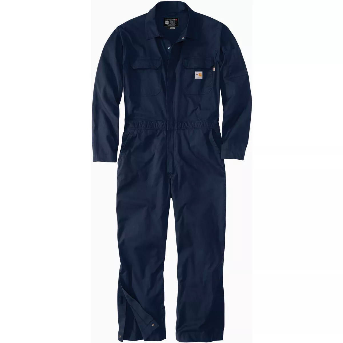 Carhartt Men's XL Regular Dark Navy Flame-Resistant Twill Coveralls, Loose Fit