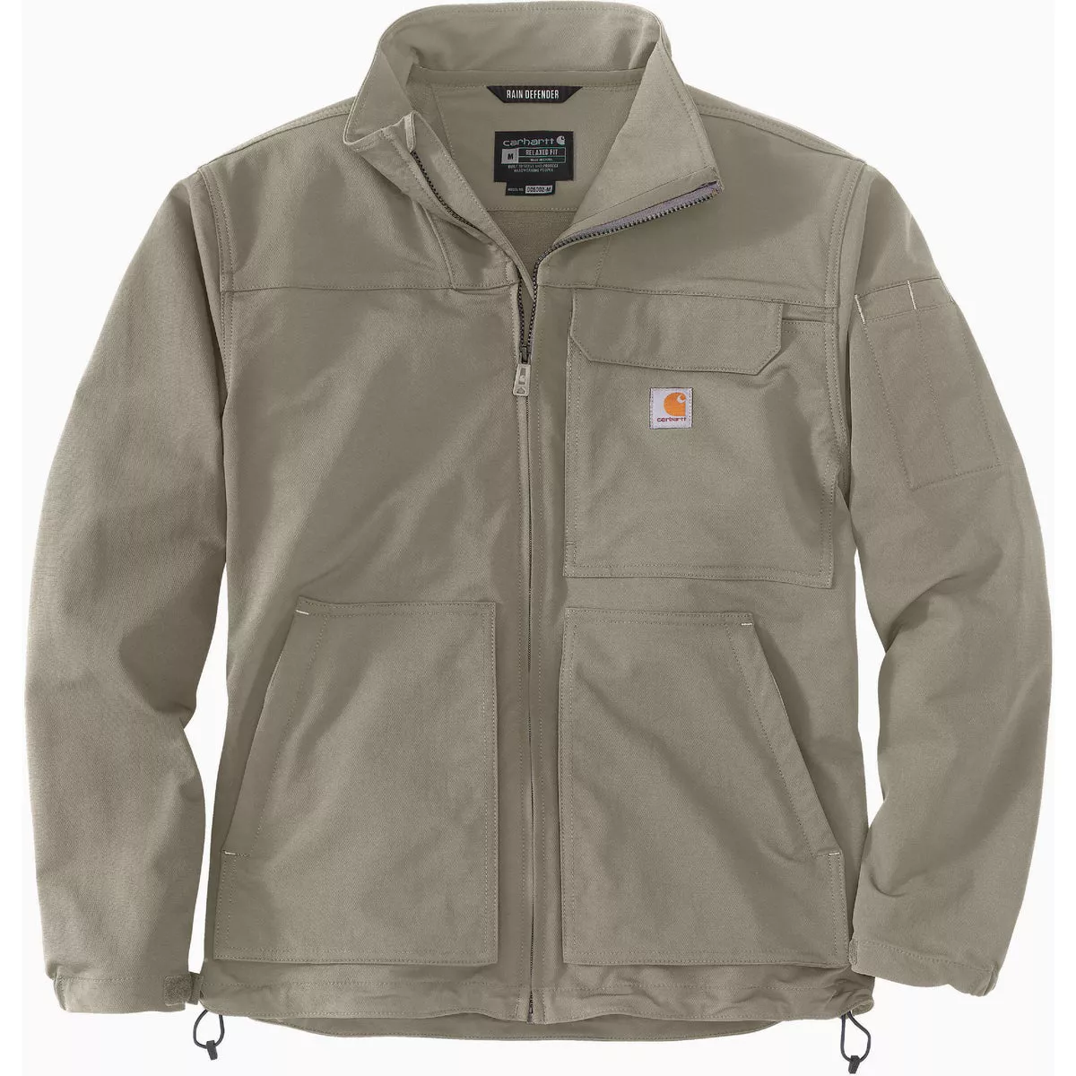 Carhartt Super Dux Men's Large Tall Greige Lightweight Mock-Neck Jacket, Relaxed Fit