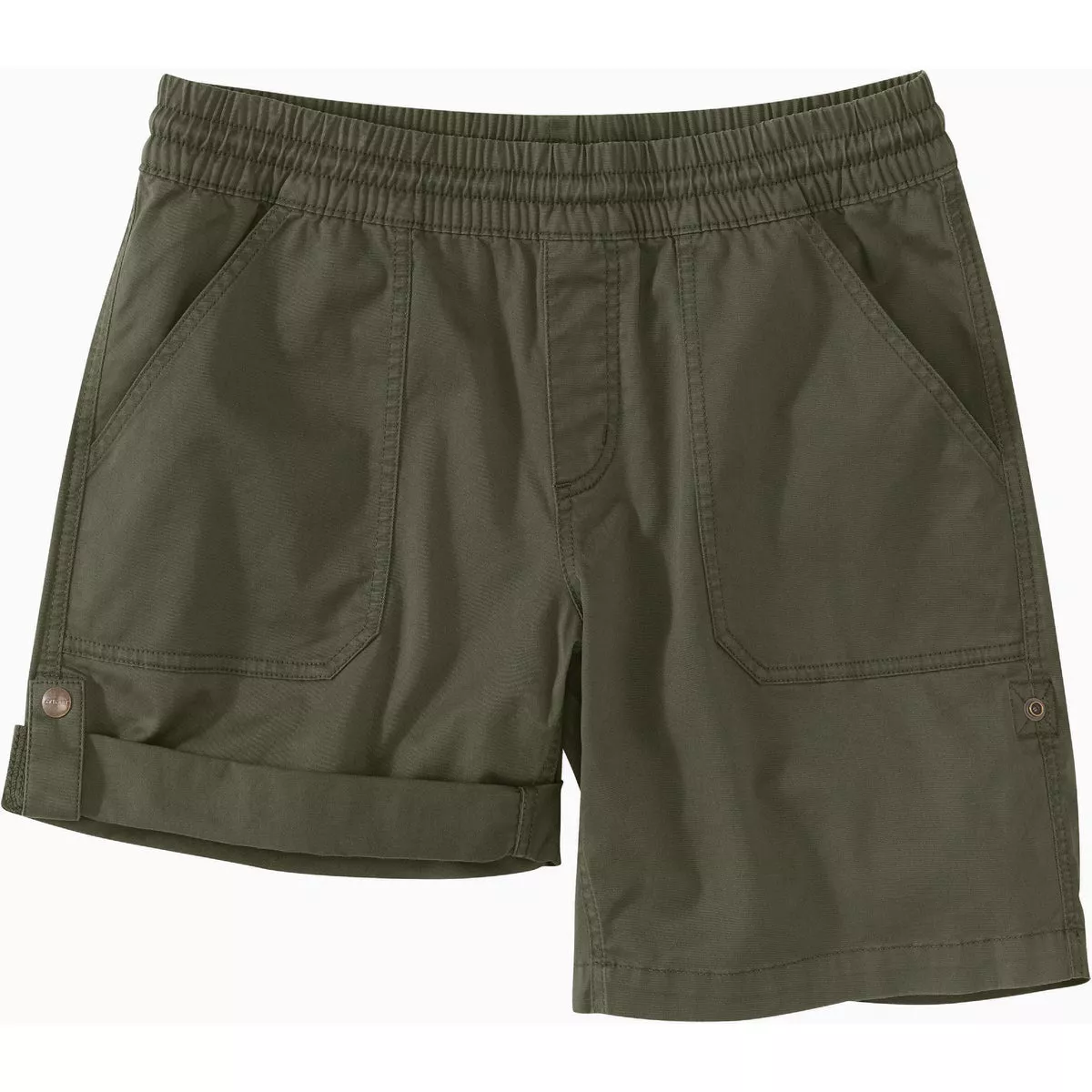 Carhartt Rugged Flex Women's Small Regular Basil Twill Work Shorts, Relaxed Fit