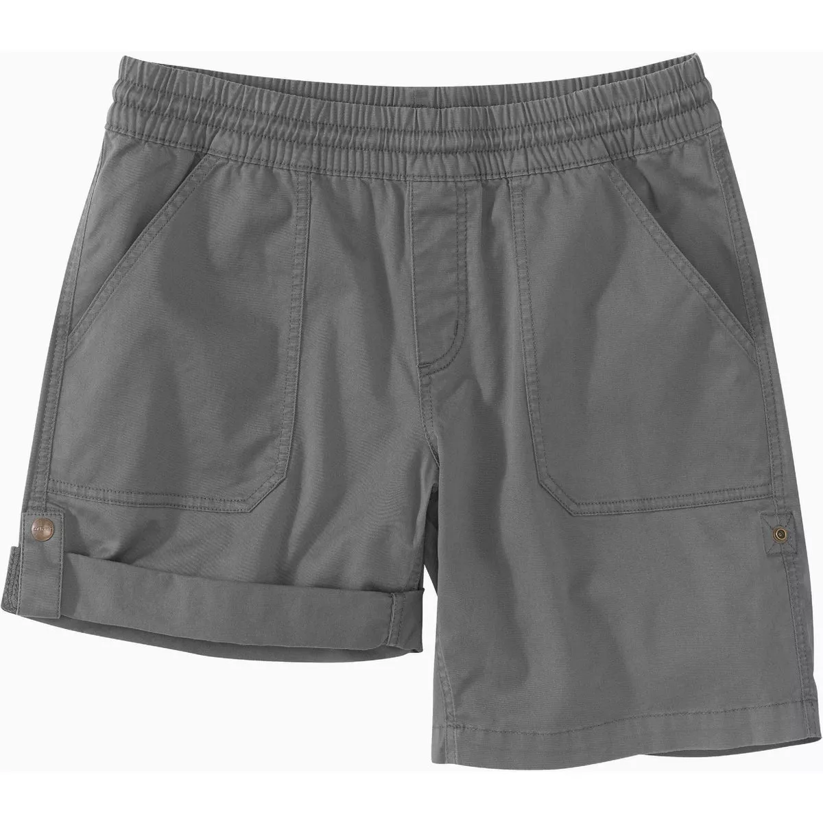 Carhartt Rugged Flex Women's Large Regular Steel Twill Work Shorts, Relaxed Fit