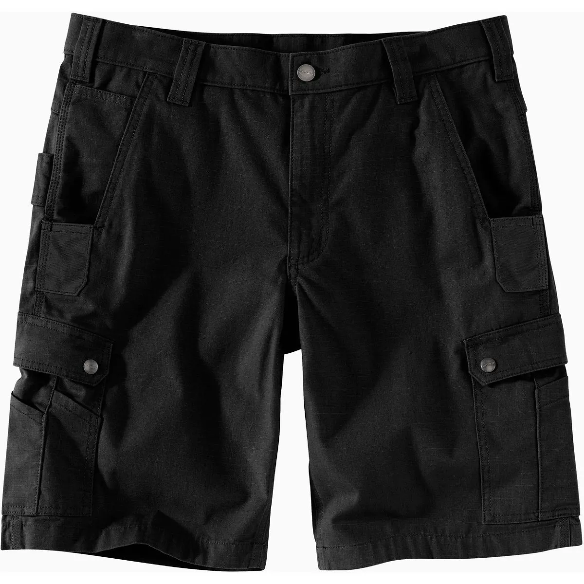 Carhartt Rugged Flex Men's 34 Black Ripstop Cargo Work Shorts, Relaxed Fit