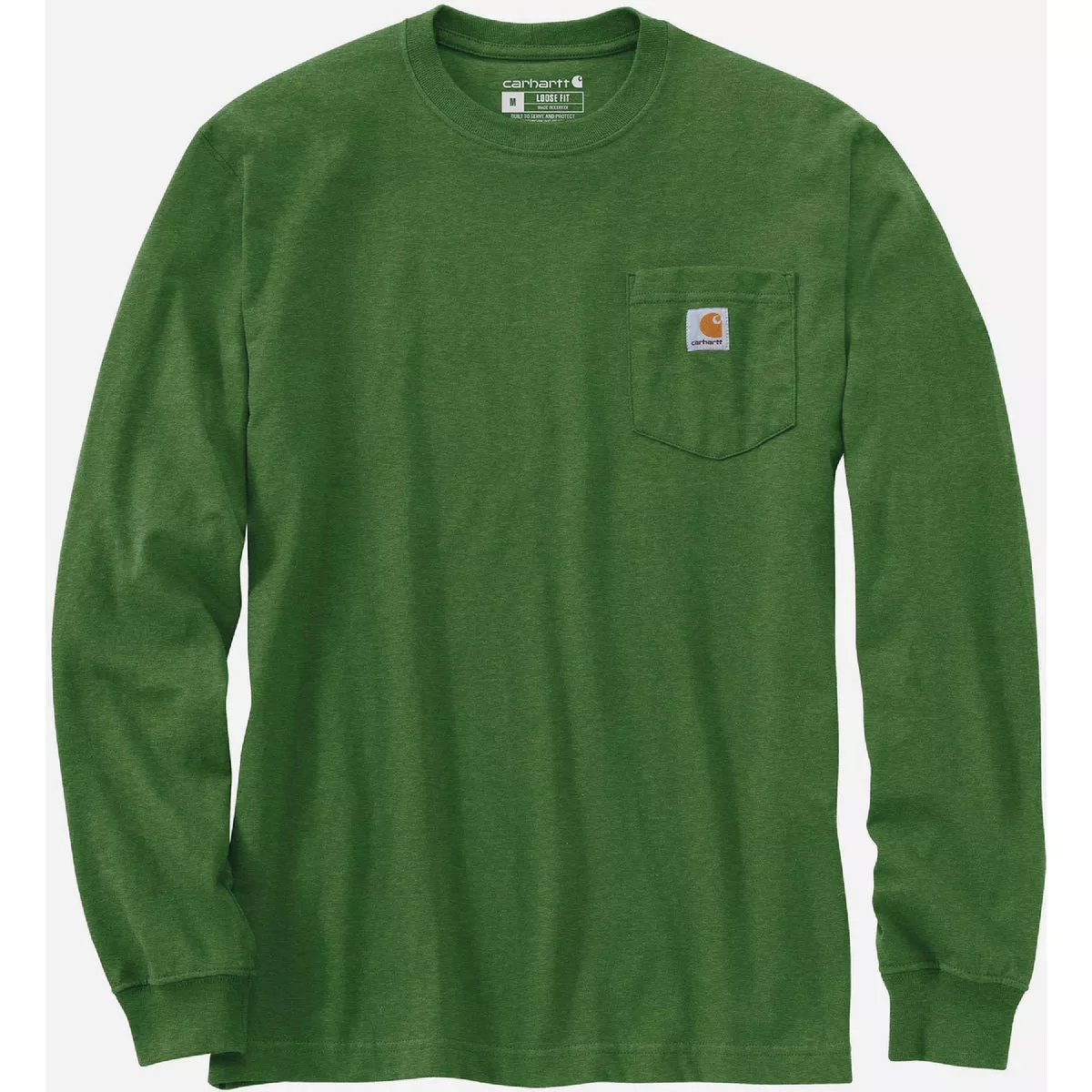 Carhartt Men's XL Regular Arborvitae Heather Long Sleeve Heavyweight Hunt Graphic T-Shirt, Loose Fit