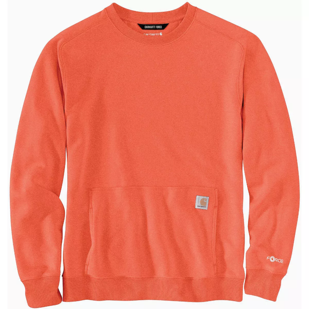Carhartt Force Men's Large Regular Desert Orange Heather Lightweight Crewneck Sweatshirt, Relaxed Fit