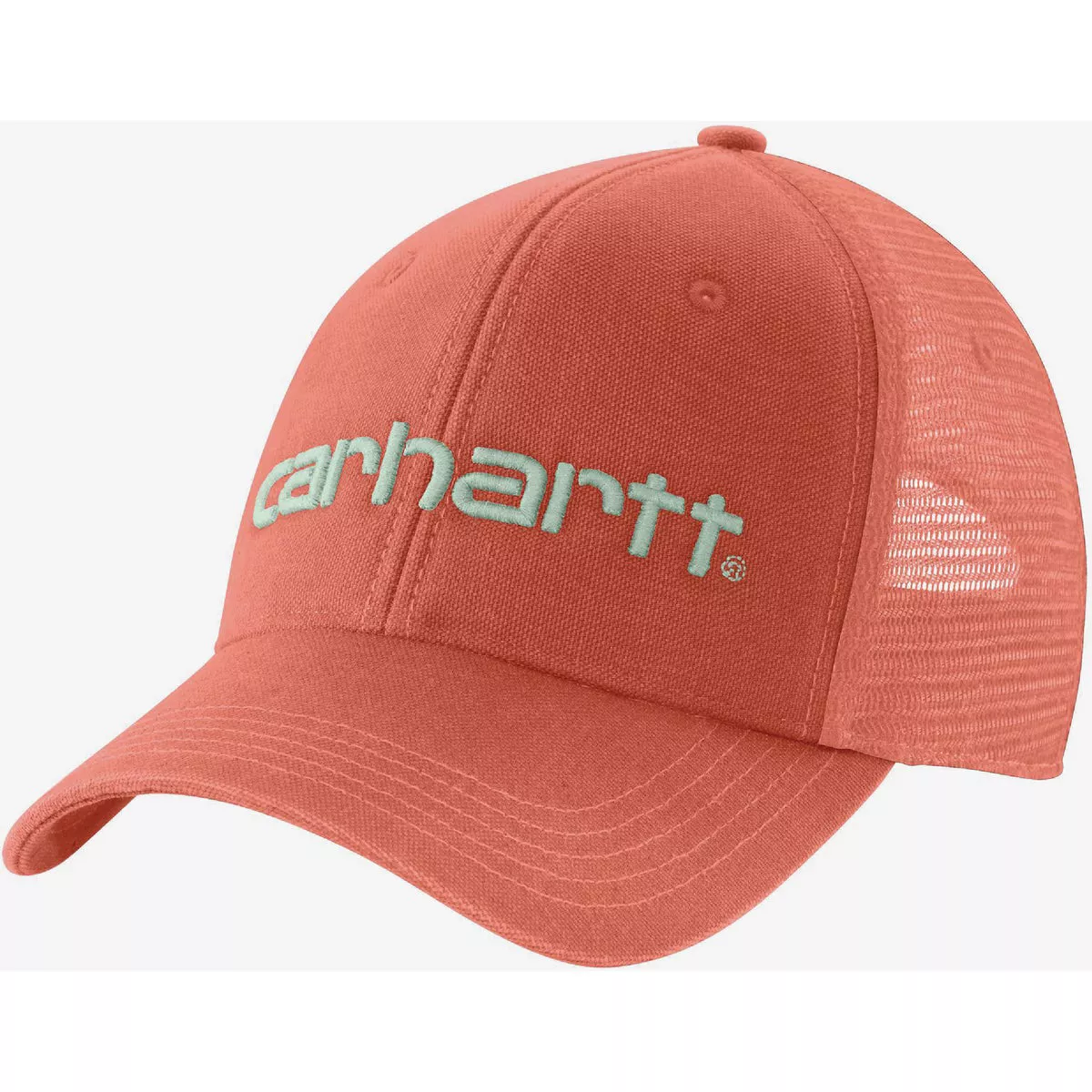 Carhartt Men's Desert Orange Adjustable Canvas Mesh-Back Logo Graphic Cap
