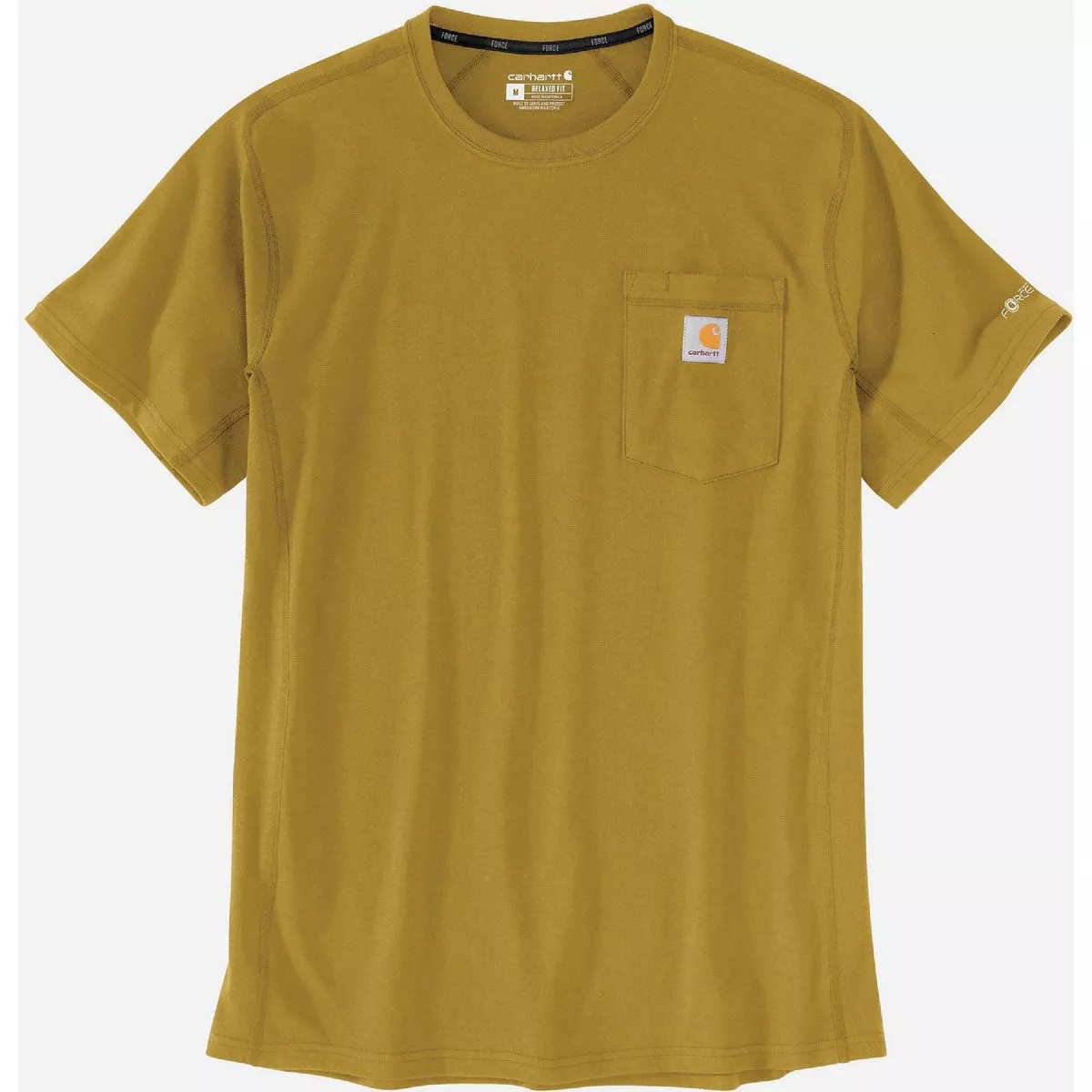 Carhartt Force Men's 3XL Tall Golden Haze Midweight Short Sleeve Pocket T-Shirt, Relaxed Fit