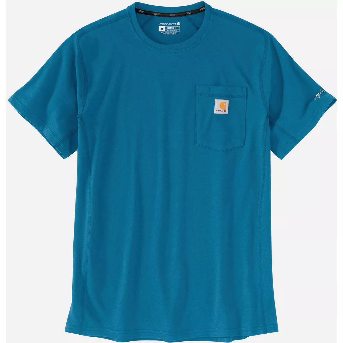 Carhartt Force Men's XL Tall Marine Blue Midweight Short Sleeve Pocket T-Shirt, Relaxed Fit