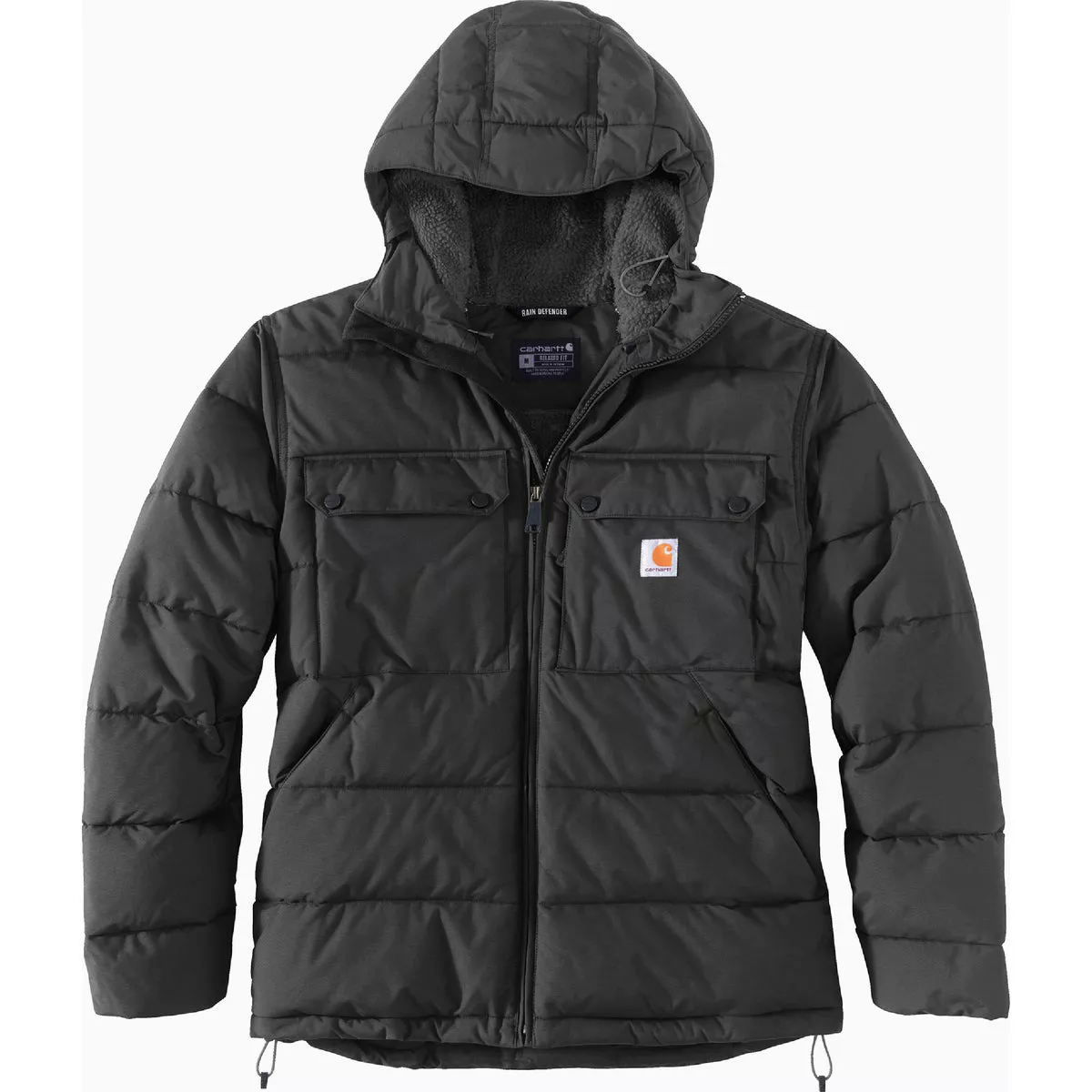 Carhartt Rain Defender Men's XL Tall Peat Midweight Insulated Jacket, Loose Fit