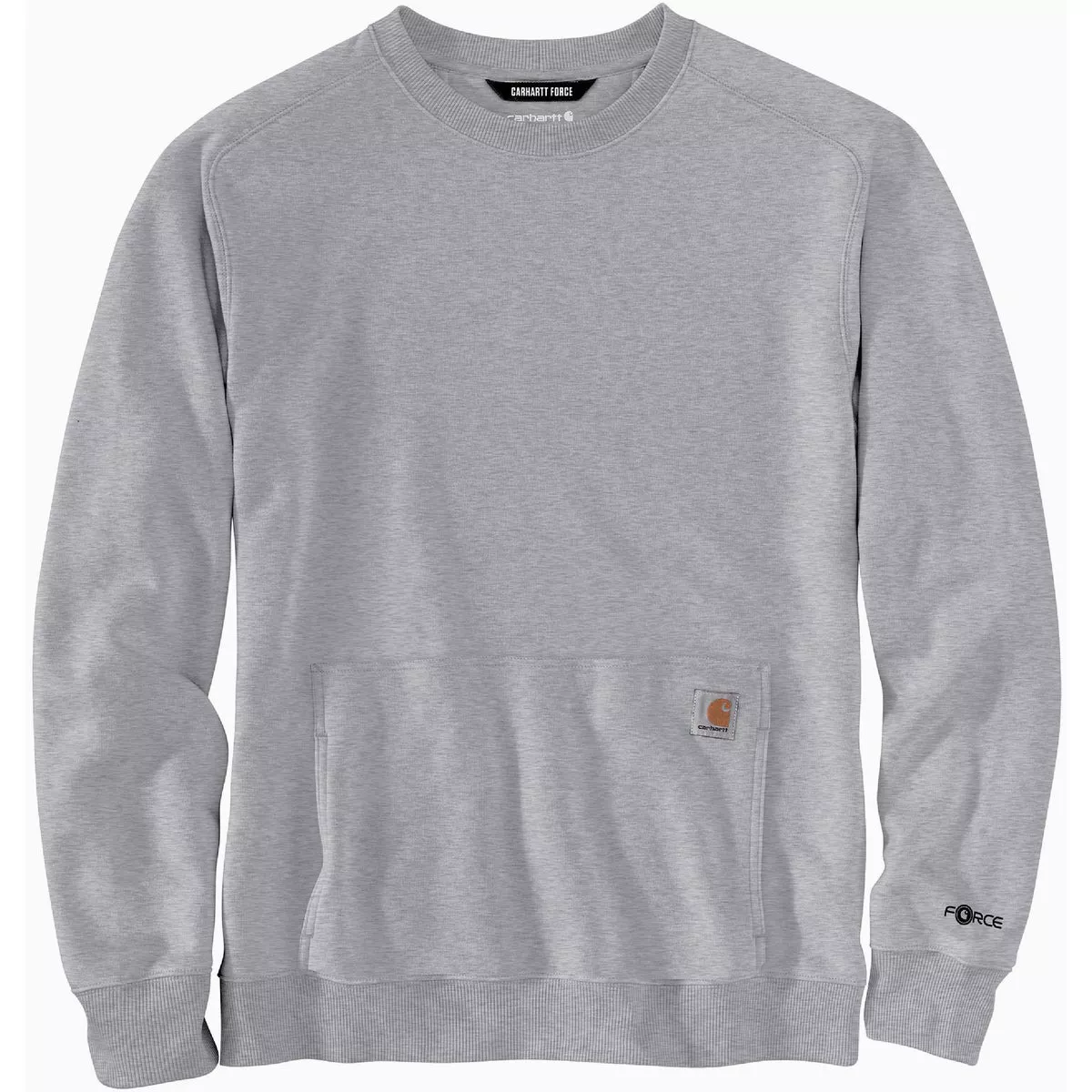 Carhartt Force Men's 3XL Tall Asphalt Heather Lightweight Crewneck Sweatshirt, Relaxed Fit
