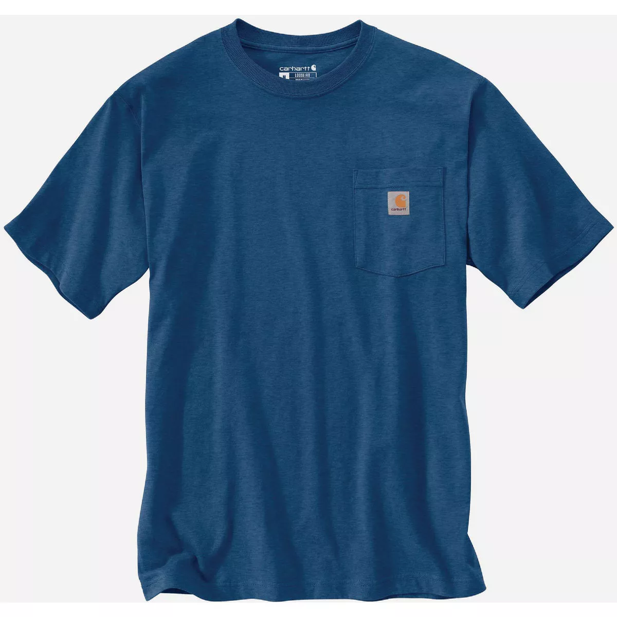 Carhartt Men's 5XL Regular Lakeshore Heather Heavyweight Short Sleeve Pocket T-Shirt, Loose Fit