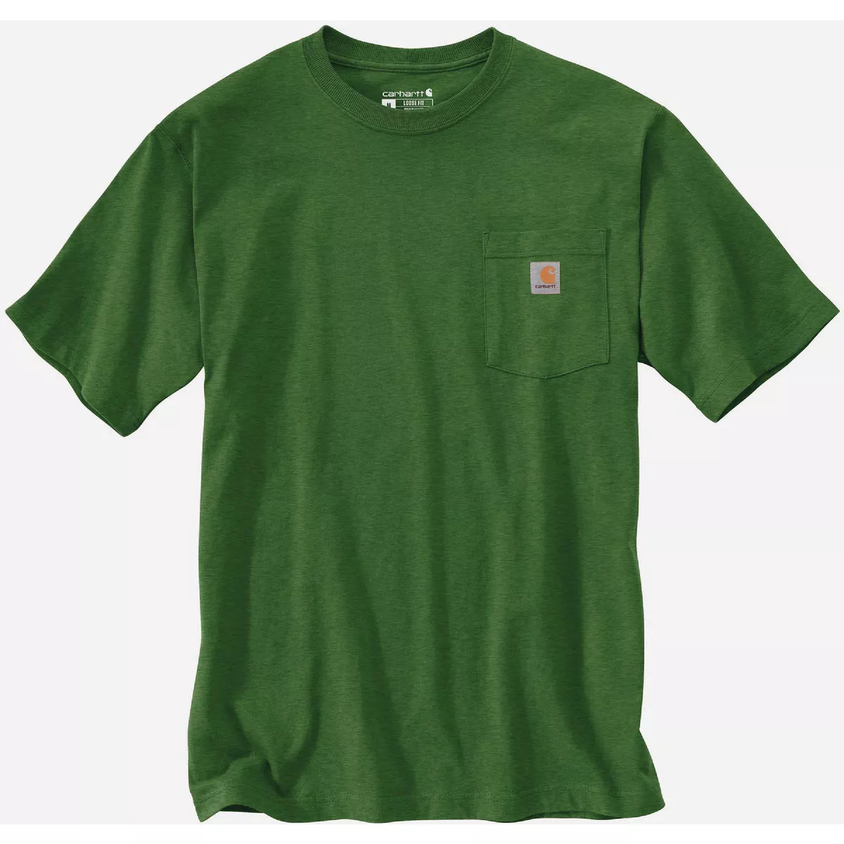 Carhartt Men's XL Regular Arborvitae Heather Heavyweight Short Sleeve Pocket T-Shirt, Loose Fit