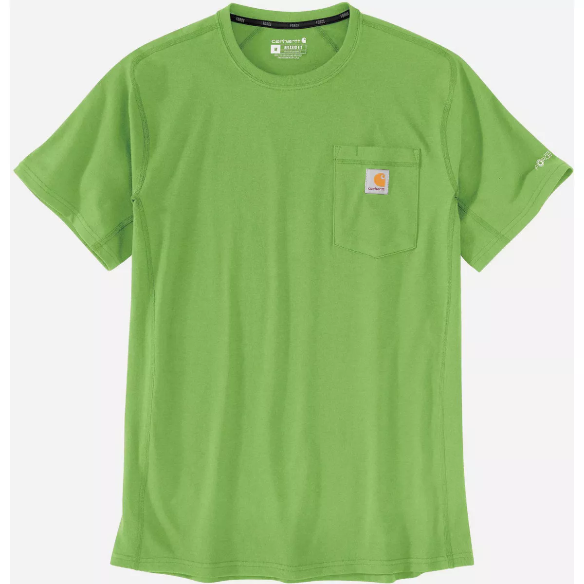 Carhartt Force Men's Large Regular Bamboo Midweight Short Sleeve Pocket T-Shirt, Relaxed Fit