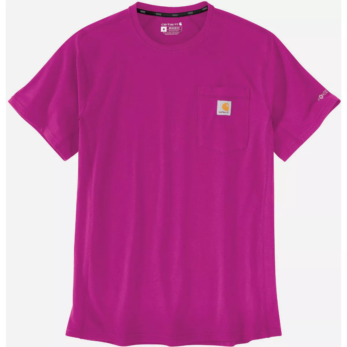 Carhartt Force Men's 3XL Tall Magenta Agate Midweight Short Sleeve Pocket T-Shirt, Relaxed Fit