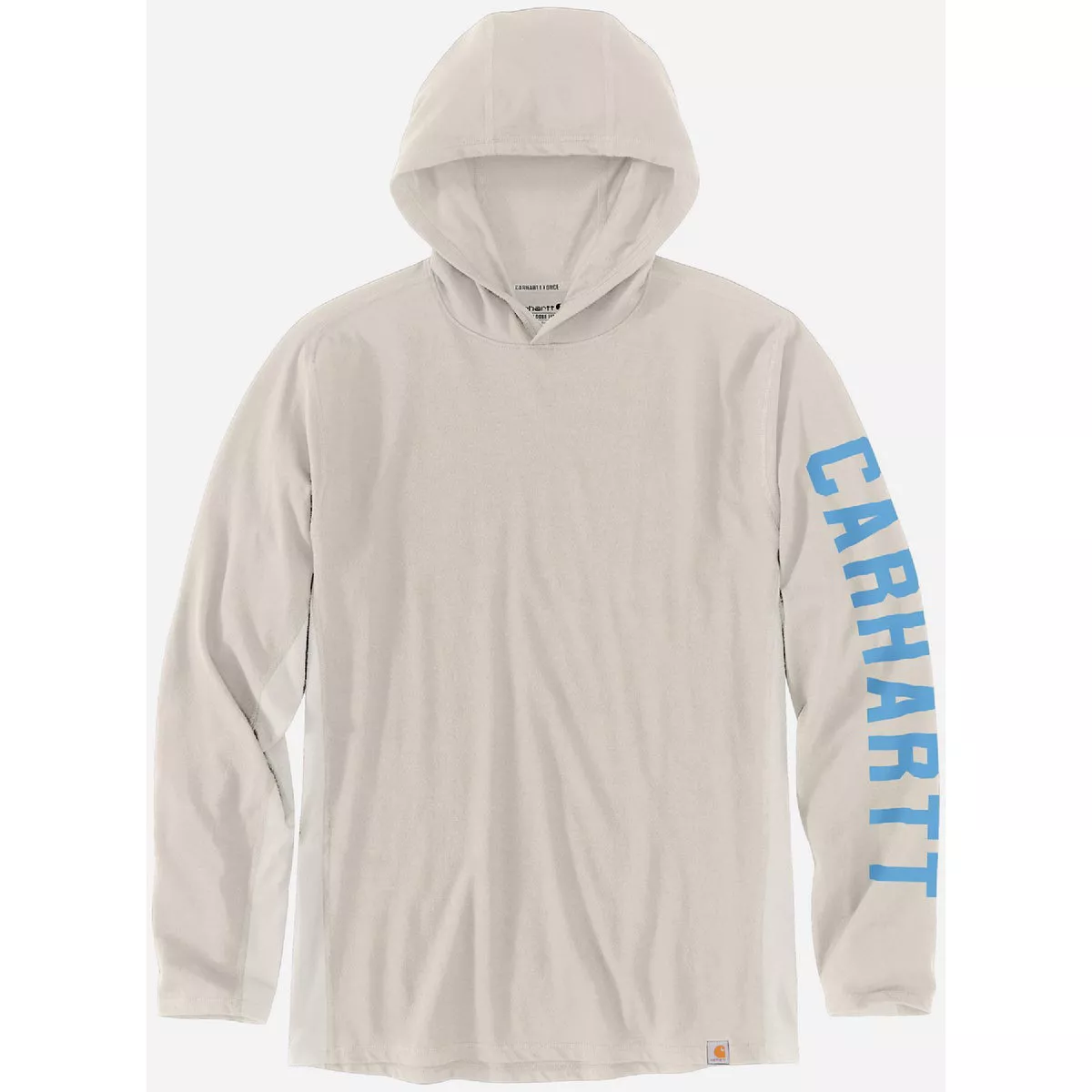 Carhartt Force Men's XL Regular Malt Midweight Long Sleeve Logo Graphic Hooded T-Shirt, Relaxed Fit