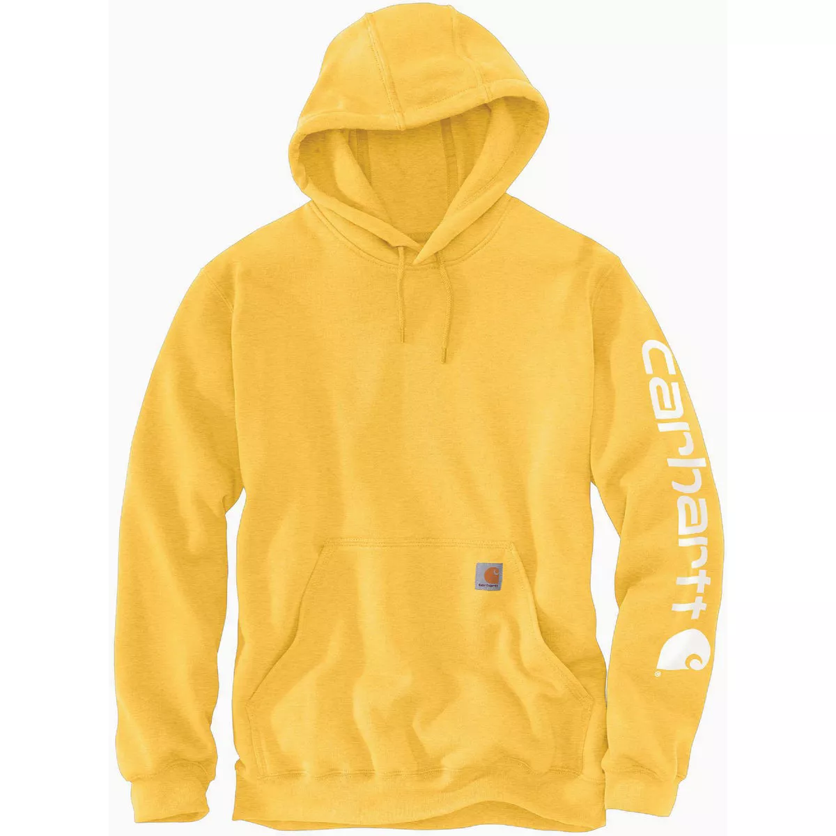 Carhartt Men's 4XL Regular Sundance Heather Midweight Logo Sleeve Graphic Pullover Hooded Sweatshirt, Loose Fit