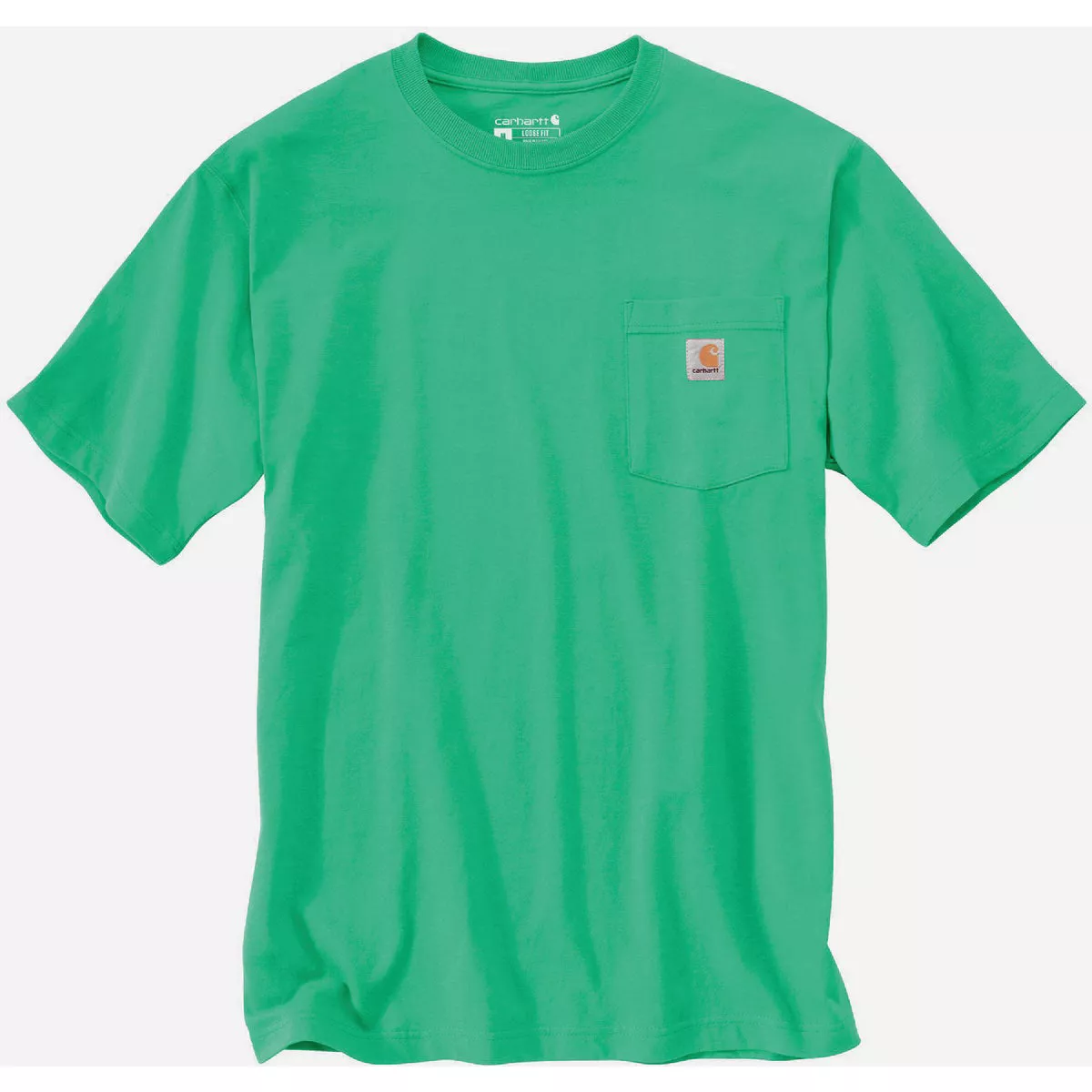 Carhartt Men's XL Regular Malachite Heavyweight Short Sleeve Pocket T-Shirt, Loose Fit
