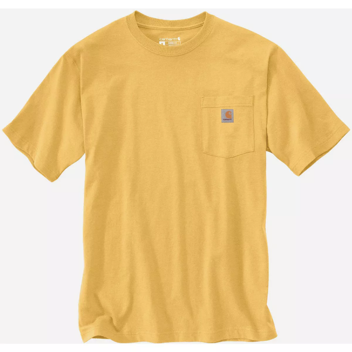 Carhartt Men's Small Regular Sundance Heather Heavyweight Short Sleeve Pocket T-Shirt, Loose Fit