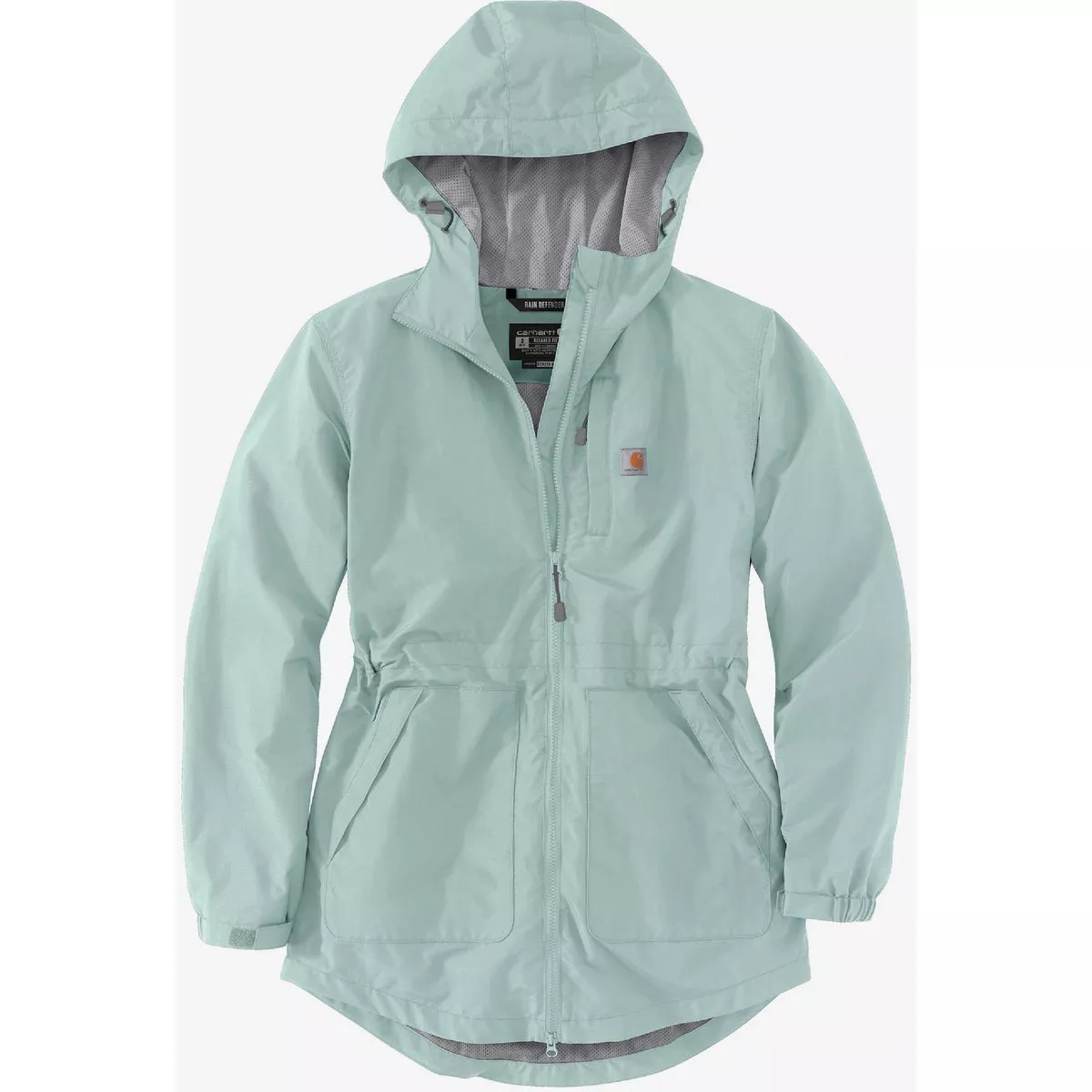 Carhartt Rain Defender Women's XXL Regular Blue Surf Lightweight Coat, Relaxed Fit