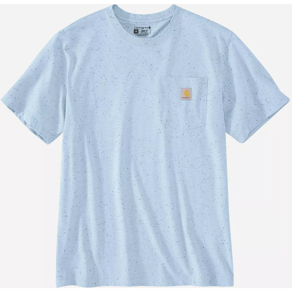 Carhartt Men's Large Regular Moonstone Nep Heavyweight Short Sleeve Pocket T-Shirt, Loose Fit