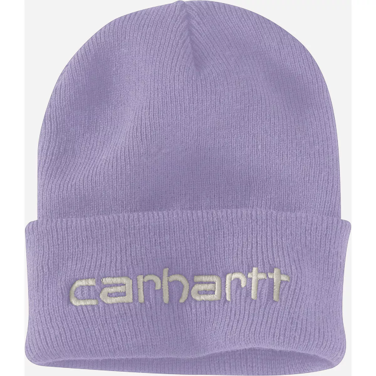 Carhartt Men's Cuffed Knit Insulated Logo Graphic Beanie, Lavender