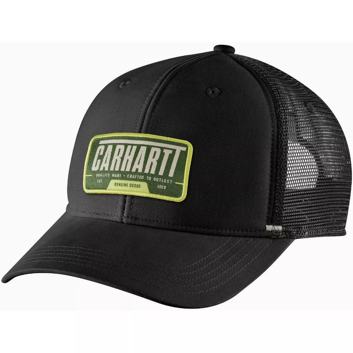 Carhartt Men's Black Canvas Mesh-Back Outlast Patch Cap
