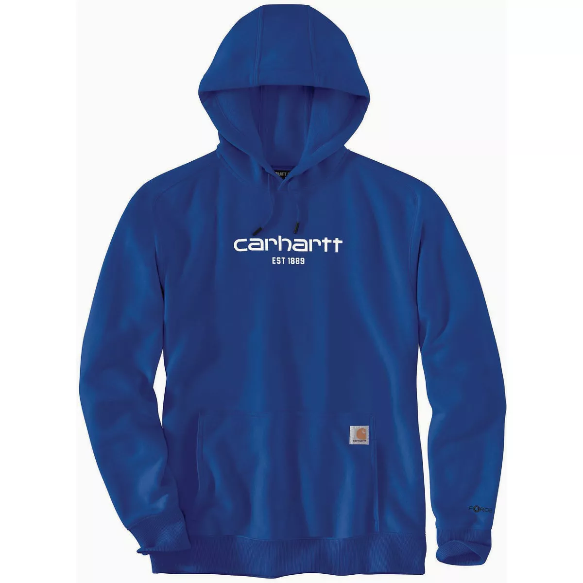 Carhartt Force Men's XL Regular Glass Blue Lightweight Logo Graphic Pullover Sweatshirt, Relaxed Fit