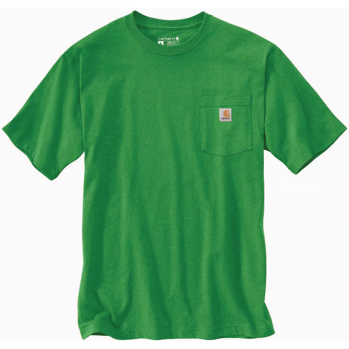 Carhartt Men's 4XL Regular Olive Green Heather Heavyweight Short Sleeve Pocket T-Shirt, Loose Fit