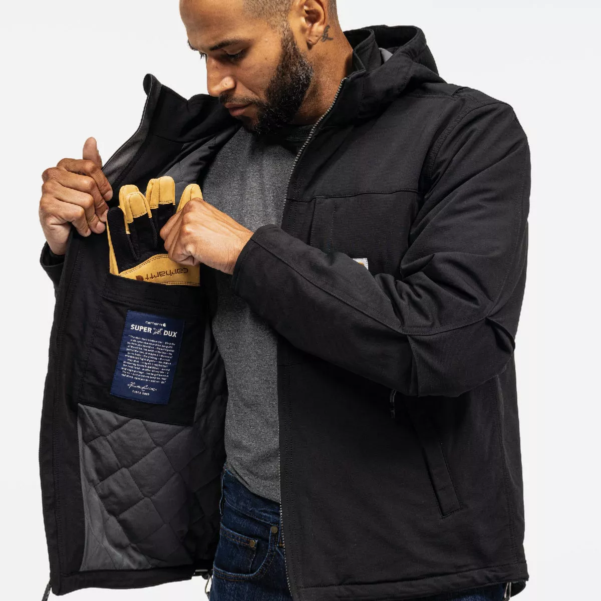 Carhartt Super Dux Full Swing Men's L Regular Black Insulated Tech Jacket, Relaxed Fit - photo 6