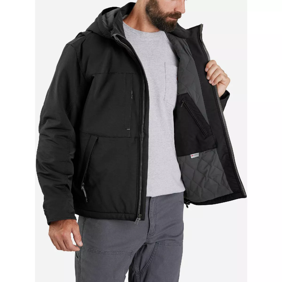 Carhartt Super Dux Full Swing Men's 2XL Regular Black Insulated Tech Jacket, Relaxed Fit - photo 4