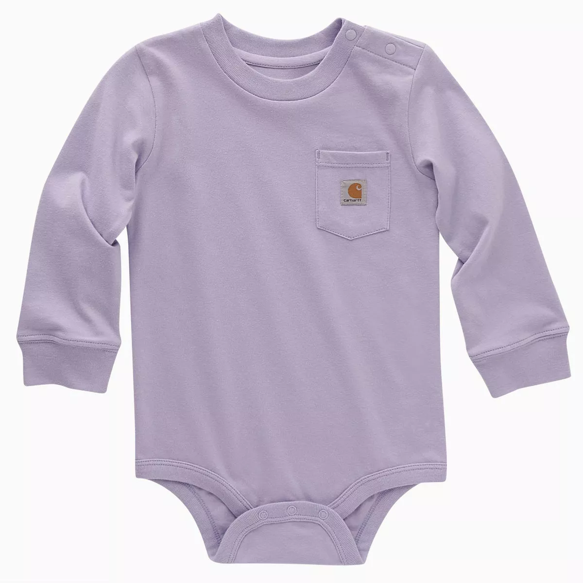 Carhartt Unisex' 9M Lavender Long Sleeve Pocket Bodysuit