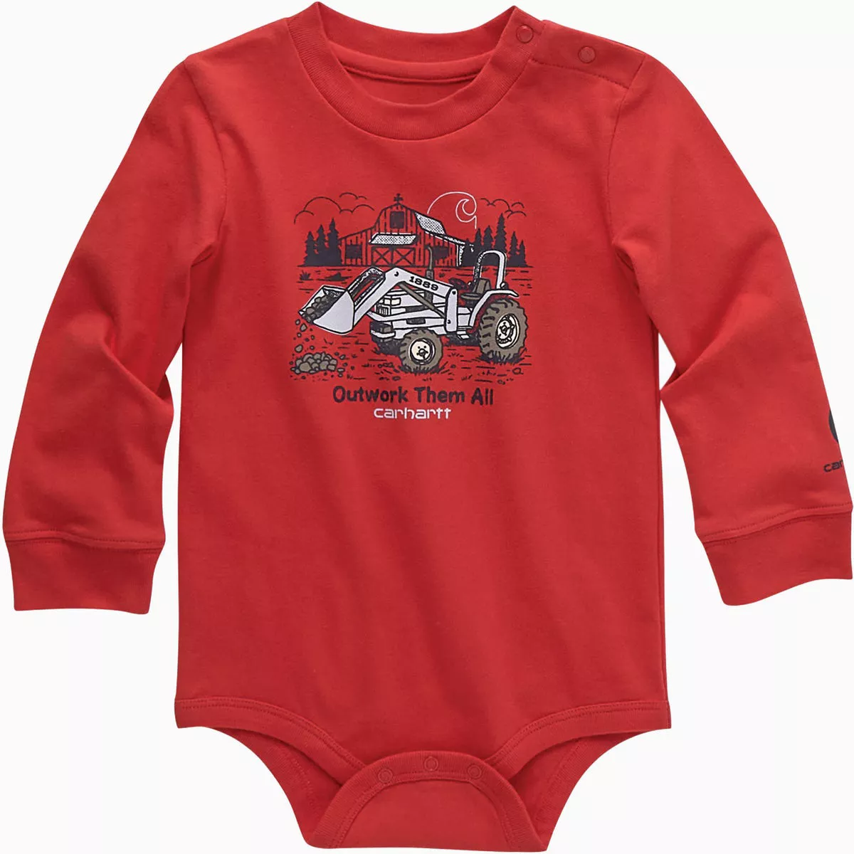Carhartt Boys' 12M Bittersweet Long Sleeve Farm Bodysuit