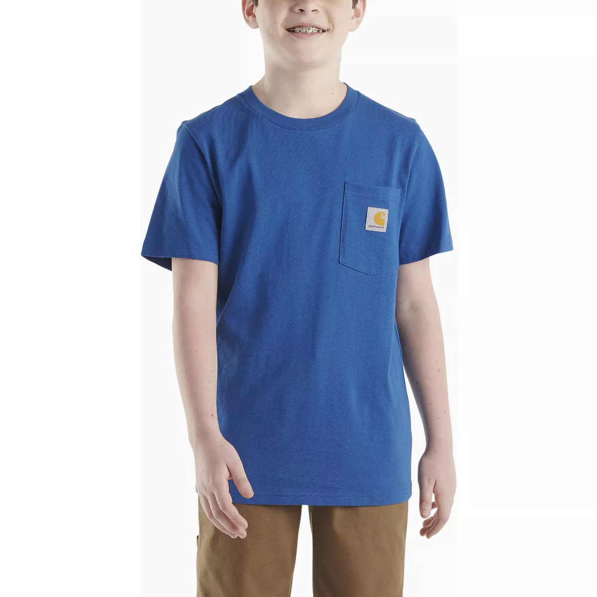 Carhartt Boys' XL (18/20) Galaxy Blue Short Sleeve Pocket T-Shirt