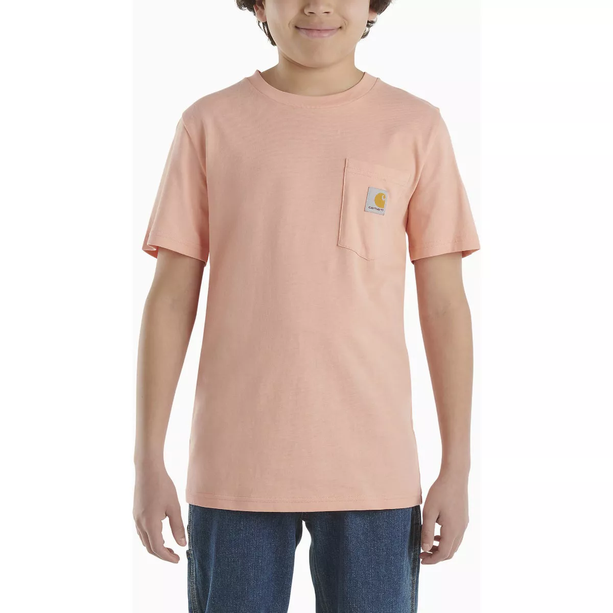 Carhartt Boys' M (10/12) Peach Amber Short Sleeve Pocket T-Shirt