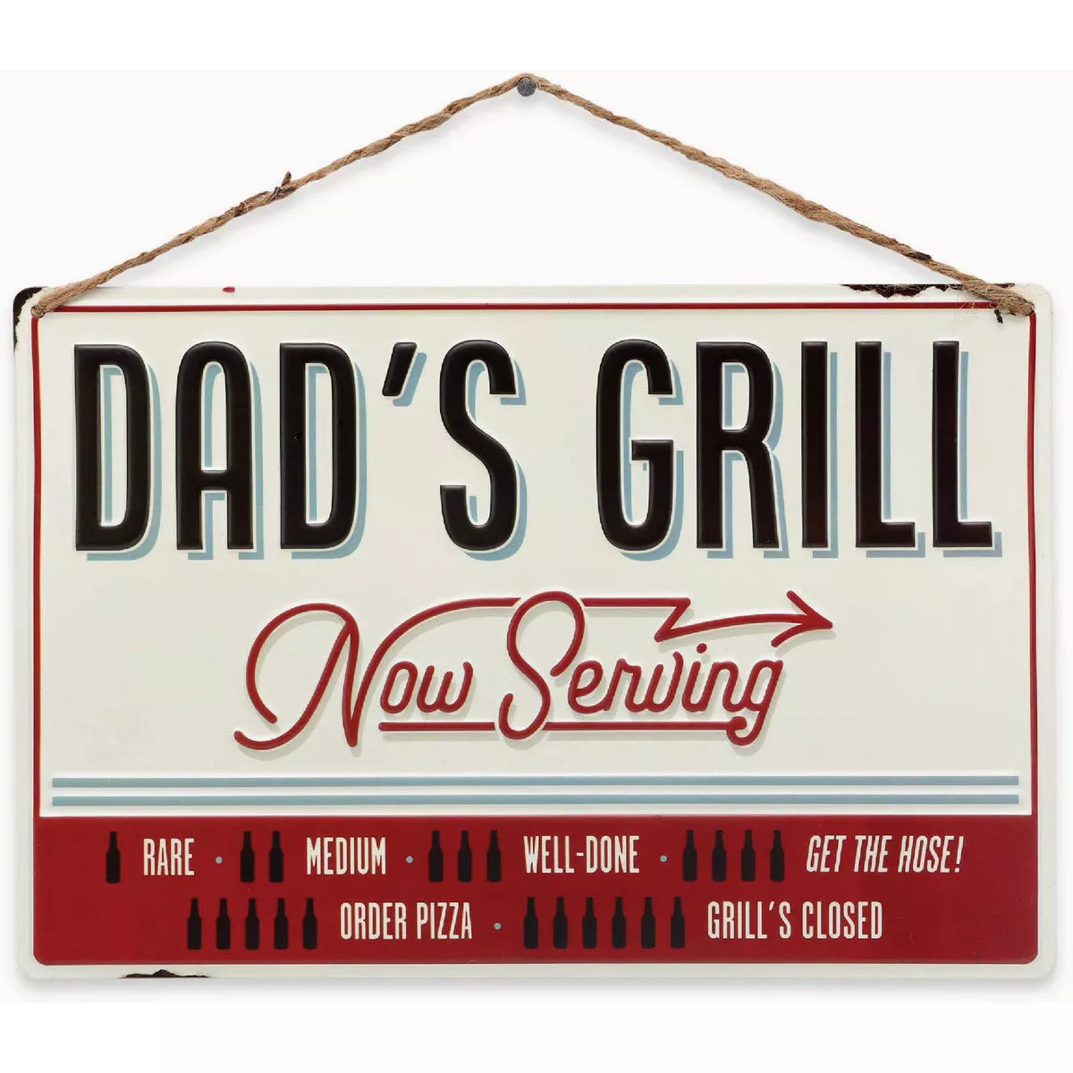 Open Road Brands 11x7 Metal Hanging Sign "Dad's Grill"
