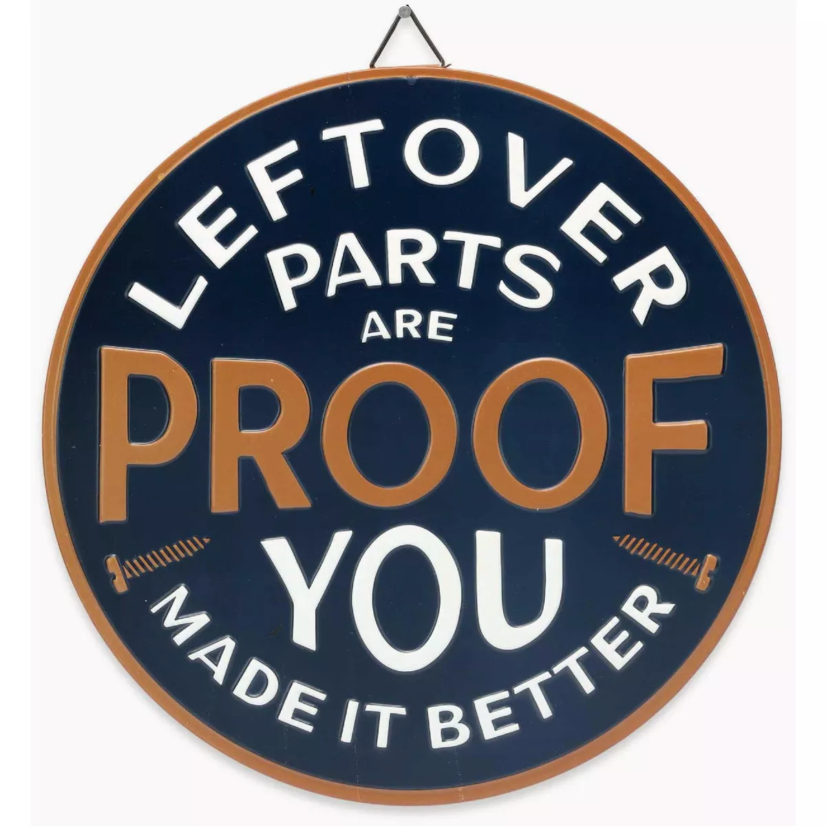 Open Road Brands 12x12 Metal Sign "Leftover Parts"