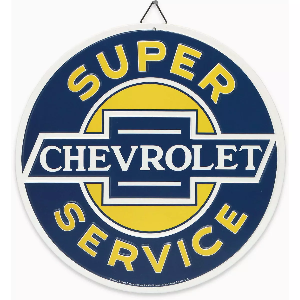 Open Road Chevrolet Super Service Metal Sign