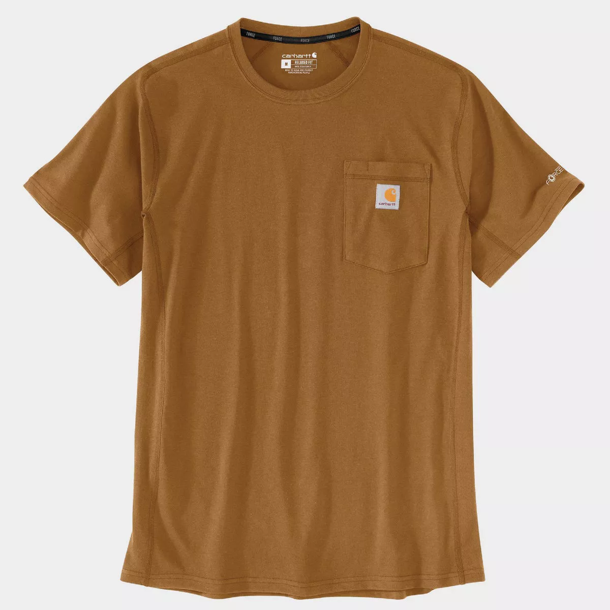 Carhartt Men's 3X Regular Brown Short-Sleeve Pocket T-Shirt, Relaxed Fit-