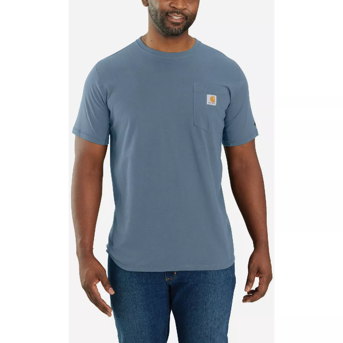Carhartt Force M Regular Thundercloud Short-Sleeve Pocket T-Shirt, Relaxed Fit - photo 2