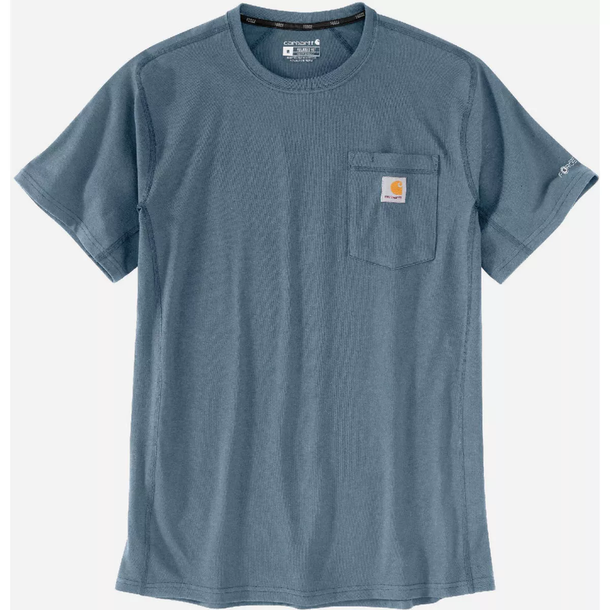 Carhartt Force 2XL Regular Thundercloud Short-Sleeve Pocket T-Shirt, Relaxed Fit